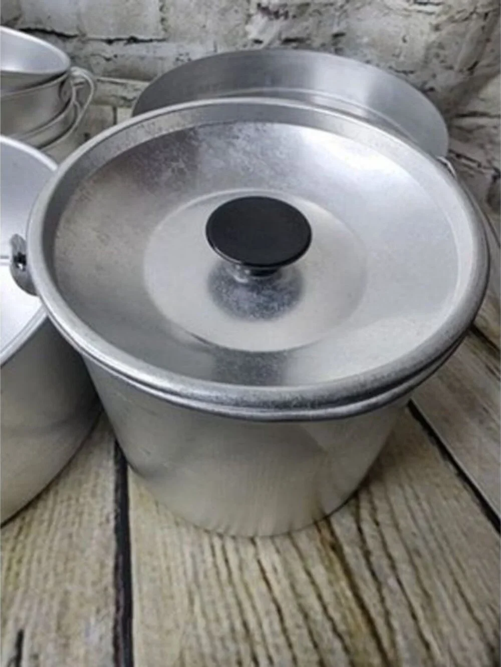 Vintage Aluminum Camping Cook Set 13 Pieces Plates Cups Pots